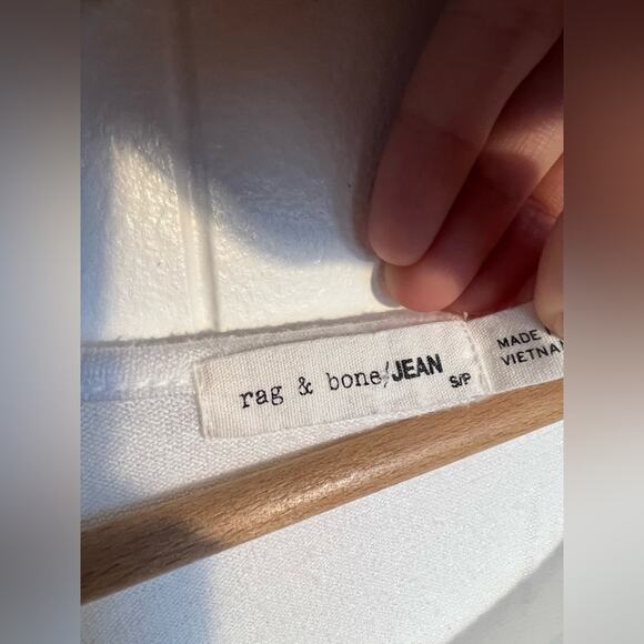 Rag & Bone Mia Knit top in white split sleeve summer knit - Picture 7 of 7